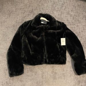 Black fur jacket